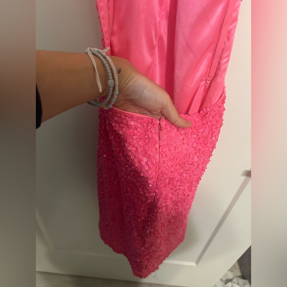 Primavera Couture Open Back Sequin Homecoming Cocktail Dress (3897) - Picture 7 of 10